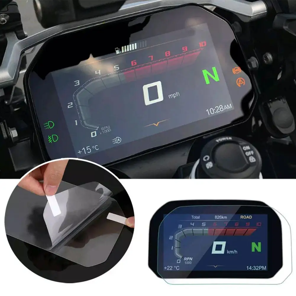 Crystal Clear Premium TPU Film Screen Dashboard Film For BMW R1250GS R1200GS LC Adv F750GS F850GS R1300GS F900XR R1250R R12 M0W5