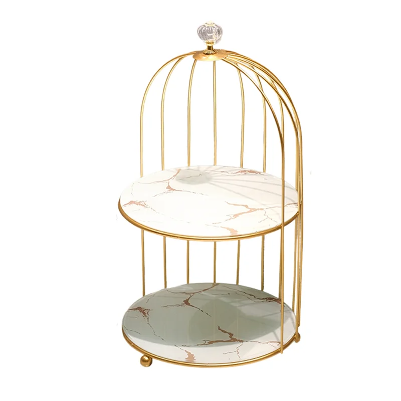 

EYFL-Bathroom Vanity Storage Organizer Desktop Cosmetic Holder Washstand Birdcage Shelf Ideal For Makeup & Toiletries