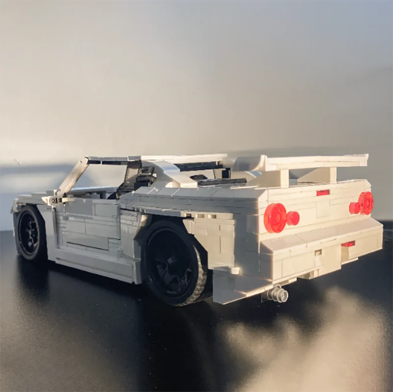 Moc 1276 pçs escala skyline GT-R r34 supercar corrida esportes modelo blocos de construção brinquedos das crianças presente natal blocos técnicos