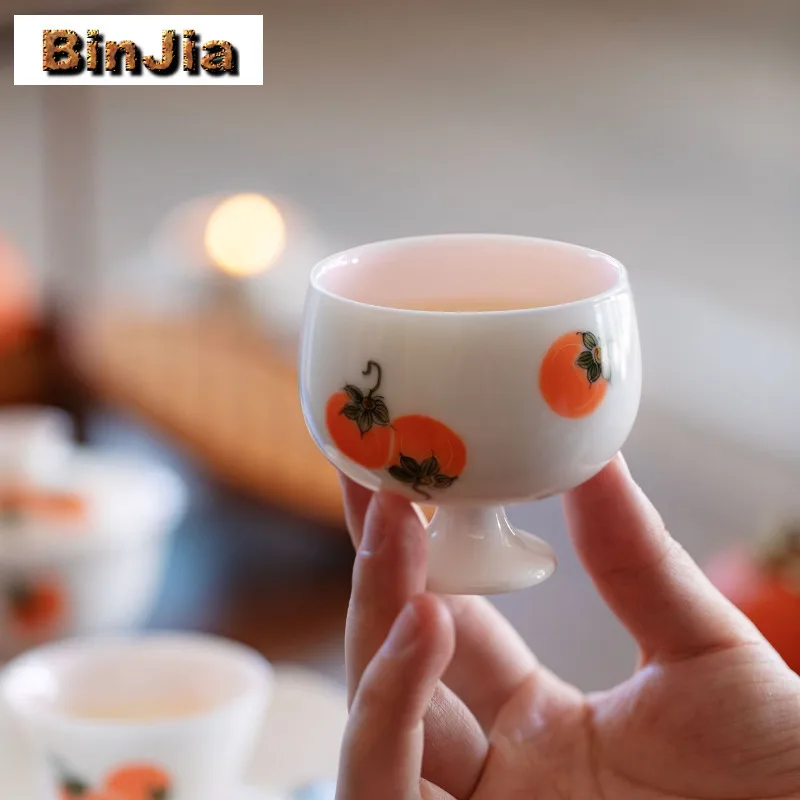 

Ручная роспись чайная чашка с хурмой Ruyi, чайная чаша ручной работы, чашка для чая, чайная дегустация, чашка для медитации, чашки Chazhan Master для чайных принадлежностей