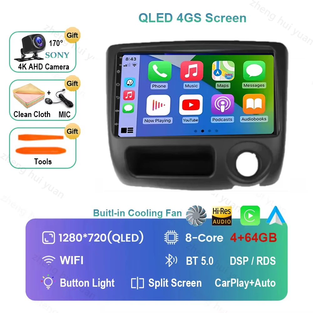 Für Toyota Vitz Yaris Echo 1999 - 2005 Android 16 Carplay Android Auto Multimedia-Radio-Videoplayer-Bildschirm mit Unterstützung für Rückfahrkamera