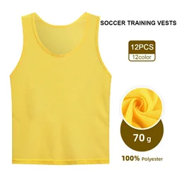 Camisas De Futebol De Secagem Rápida para Adultos e Crianças, Colete De Treinamento De Futebol, Colete De Esportes Respirável, Prática De Scrimmage, 12Pcs