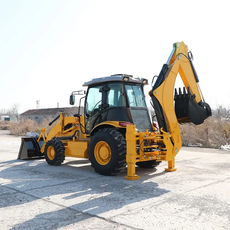 Loader Excavator   China New Loader Excavator Cheap Equipment Heavy 4x4 backhoes loader