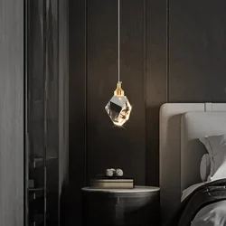 Creative LED light luxury atmosphere pendant light modern and simple K9 crystal living room dining room aisle lighting