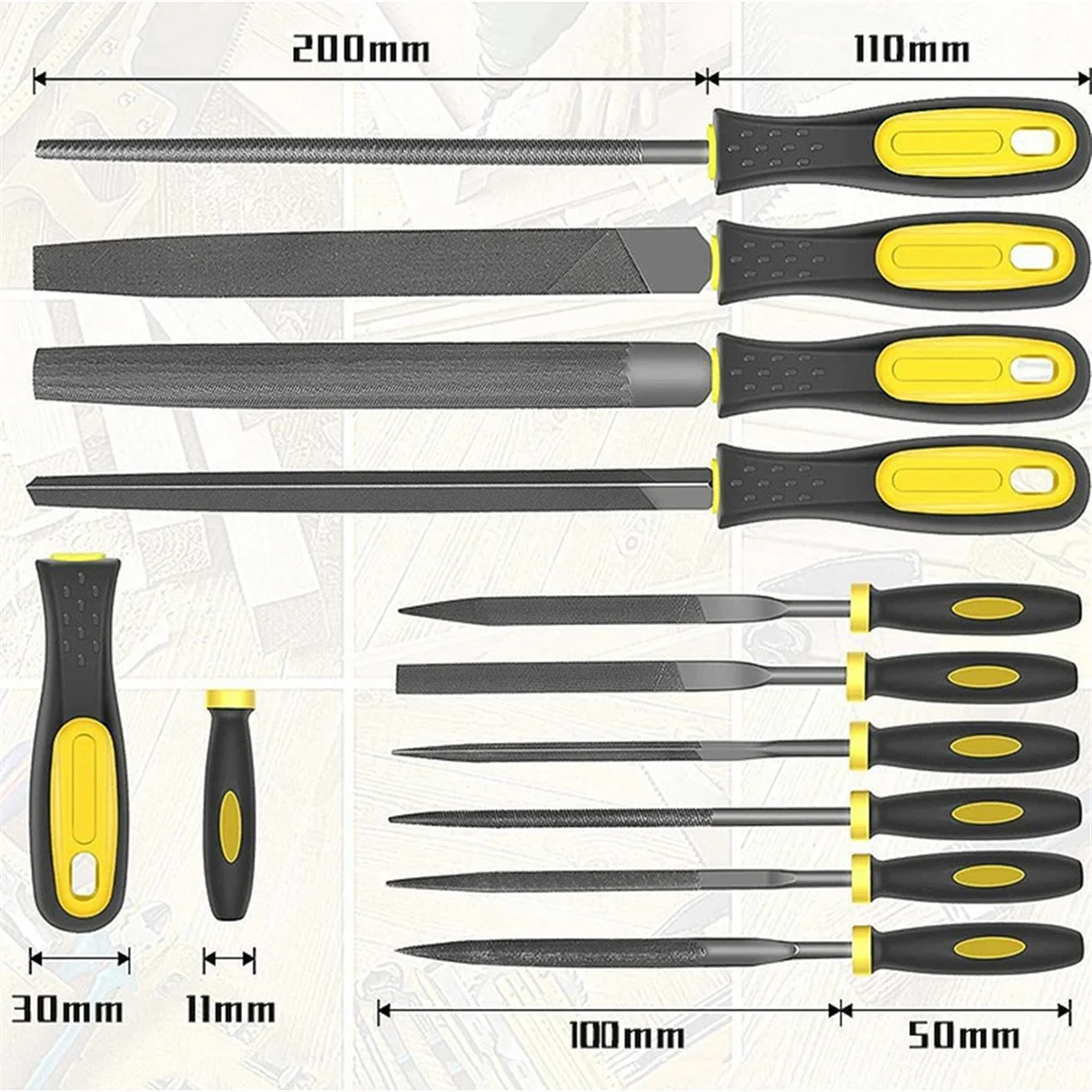 AA98 17Pcs Metal File Set, Used to Shape Metal, Wood and Tools. Needle File Set Includes A Needle File