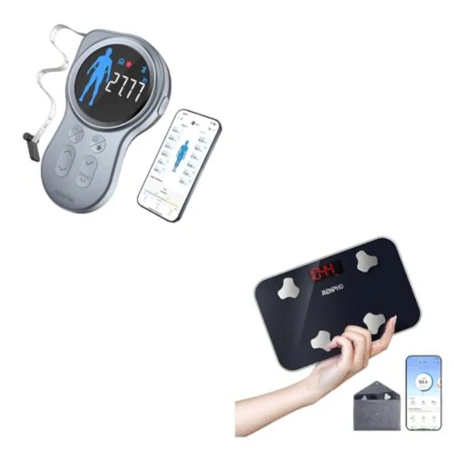 

Smart Tape Measure with Large Display for Body Weight Measurement Mini Bathroom Scale for Body Fat Tracking Compact Design Easy