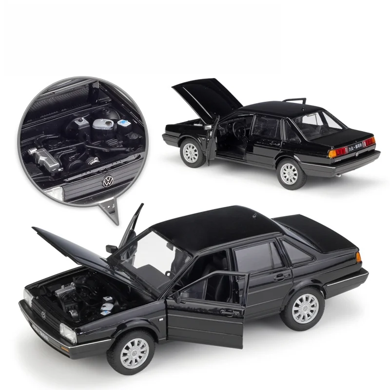 WELLY1:24 Shanghai Volkswagen Santana Simulation Alloy Car Model Collection Miniature Scene Matching Car Model Ornament Toy Gift