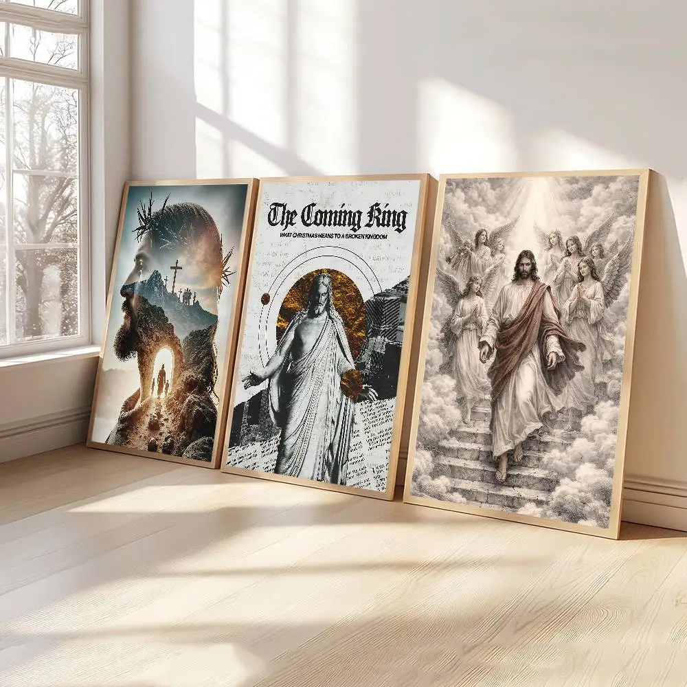 Son of God Jesus DIY Sticky Poster Vintage Room Bar Cafe Decor Home Decor