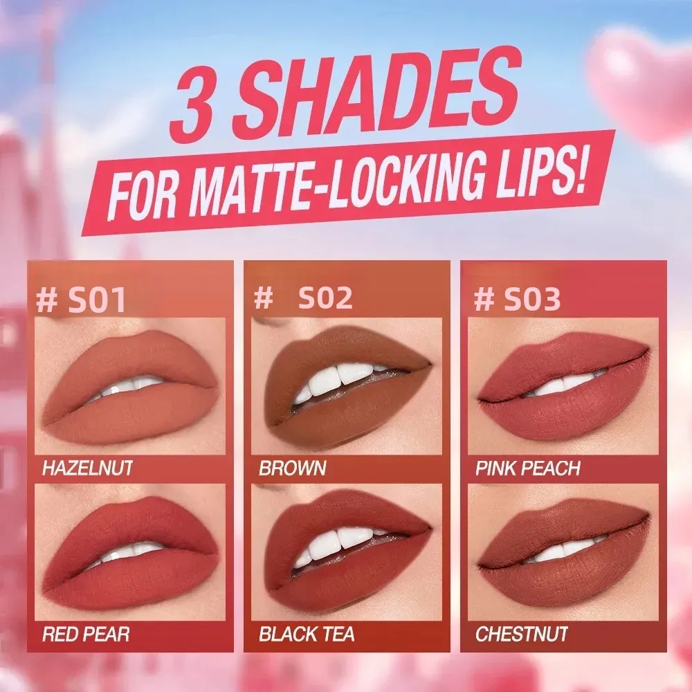 Overdrachtbestendige matte lipglossset Waterdichte vloeibare lippenstift Langdurige hooggepigmenteerde veganistische lipglosskollectie