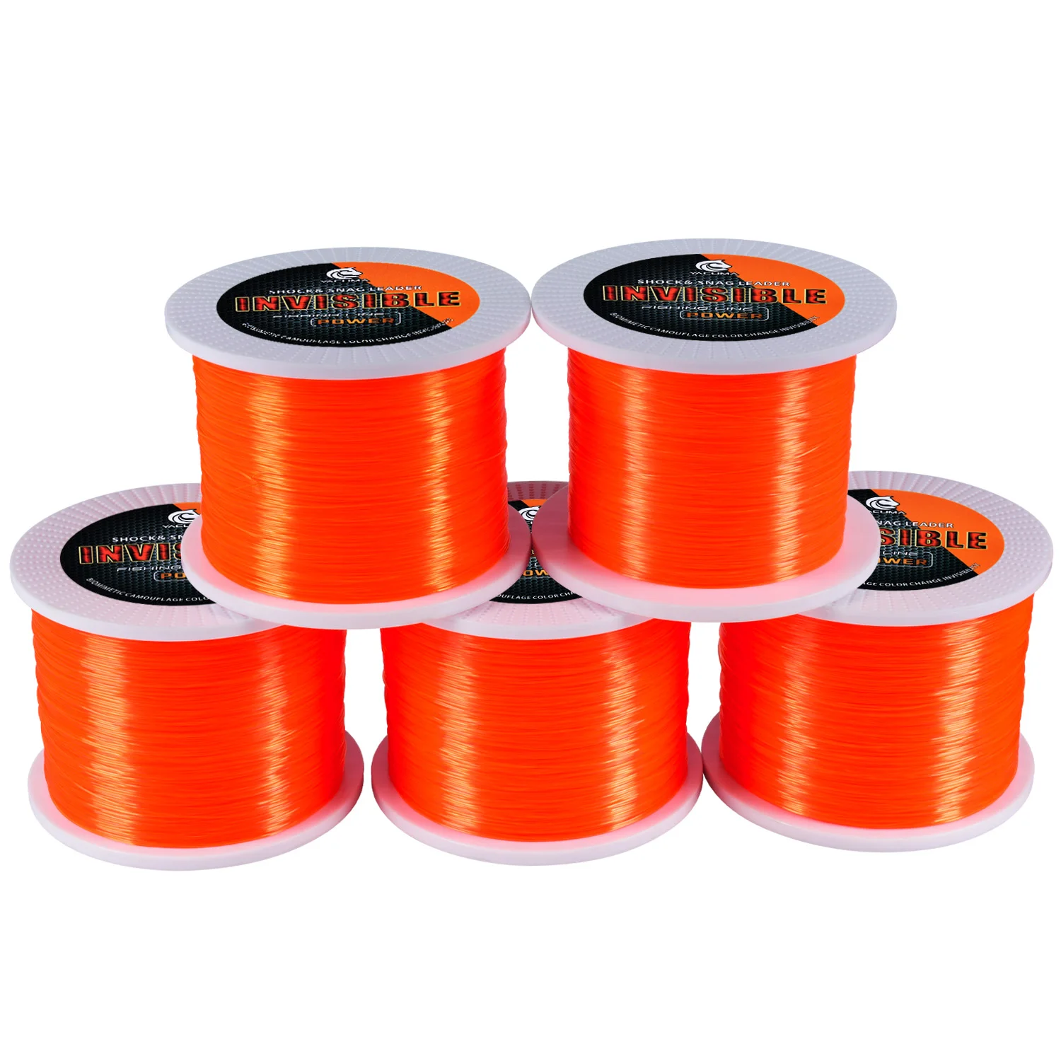 YACUMA 1000M/1093YDS Orange Monofilament Angelschnur Starke Nylon Hochsichtbare Fliegenfischerschnur für Süßwasser Meer Karpfen Pesca – Detail 6