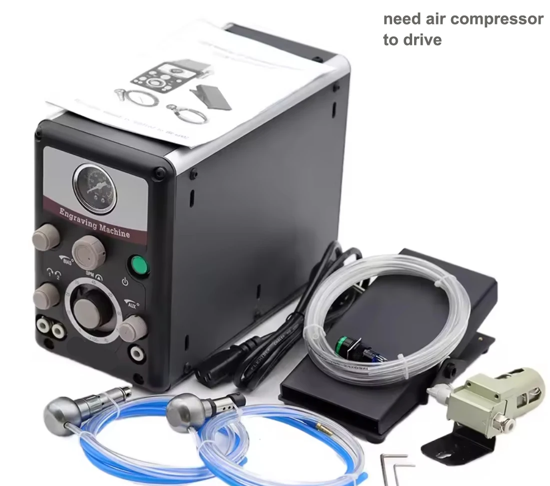 Pneumatic Jewelry Engraving Machine Air Drive 1-500r Graver for Diamonds Crafts Wrought Iron Copper - Jewelry Tool Equipment