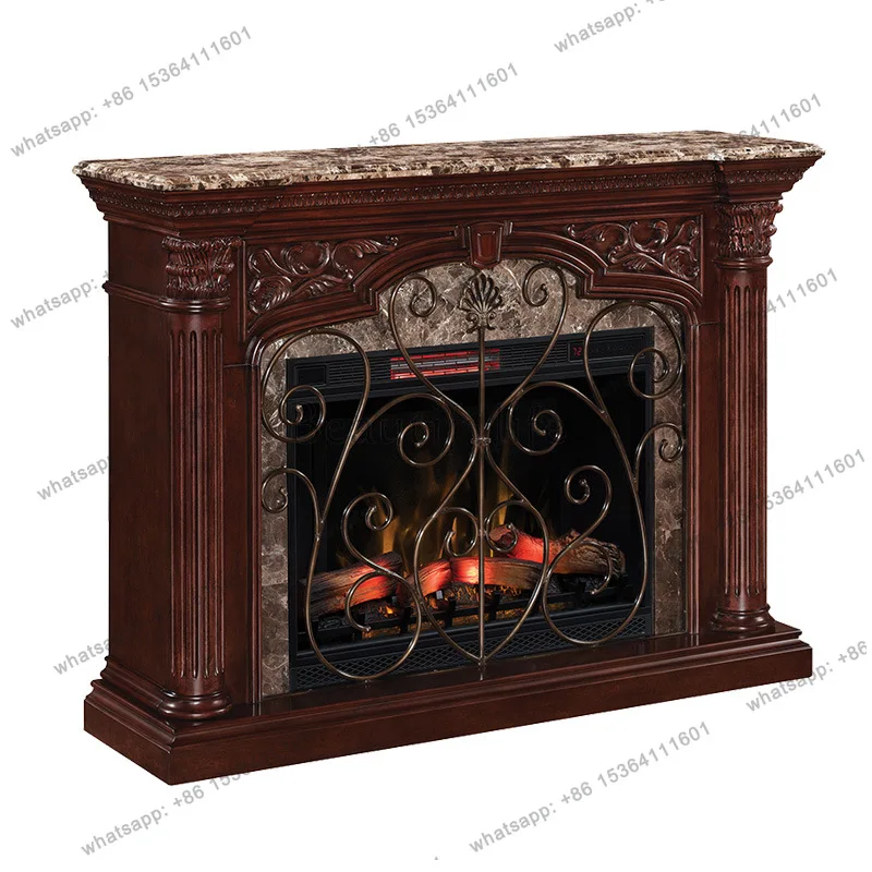 American fireplace living room home entrance retro European simulated carbon fire 1.52 meters decorative cabinet U210