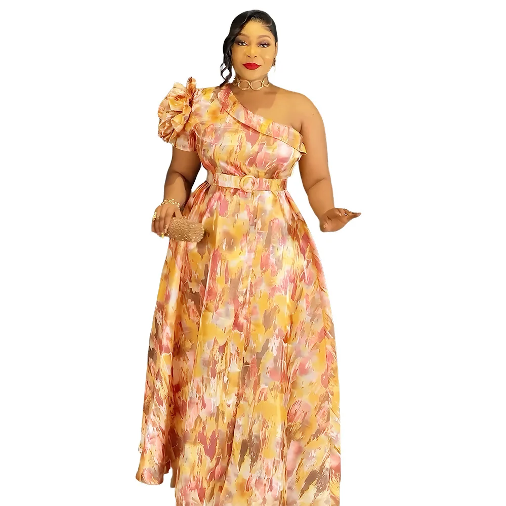 

Elegant African Dresses for Women 2025 Africa Clothing Plus Size Christmas Wedding Party Long Dress Dashiki Ankara Print Outfits