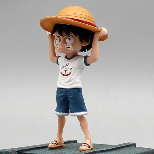 Figuras de acción de One Piece para niños, Luffy Chibi, Luffy, Kawaii, estatua de PVC, Manga, Anime, modelo de Pvc, Colección, juguetes para niños, 9cm