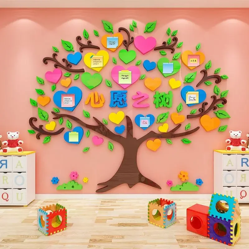 【 Sticker】Primary and Secondary Schools Wishing Tree Write Wishes Wish Target Wall Classroom Layout Class Cul