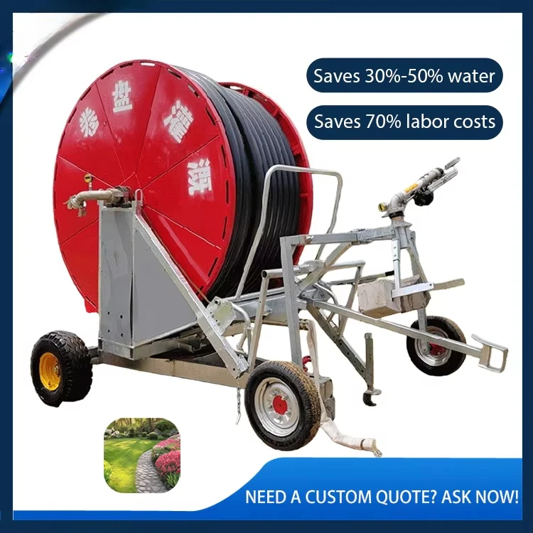 Hot Sale 2025 New Model Hose Reel Irrigation Machine Agricultural Sprinkler Watering System for Large Farms Made China