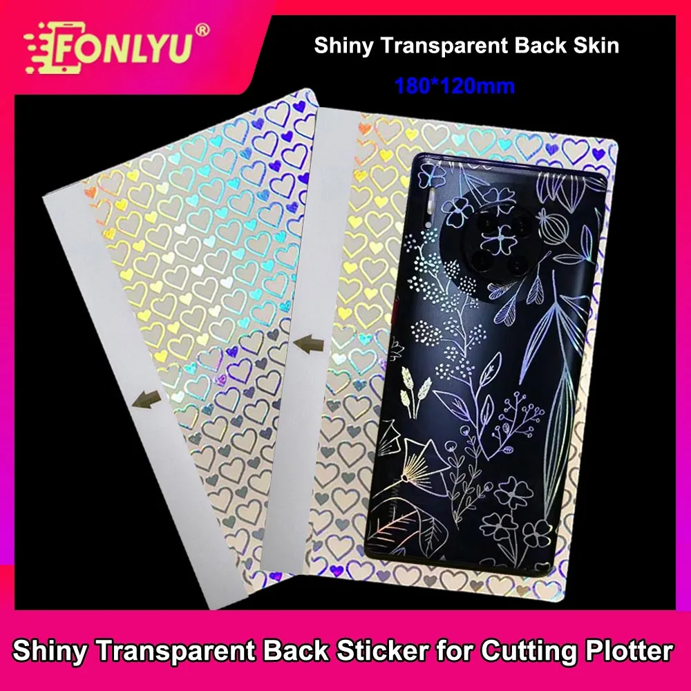 

FONLYU Transparent Shiny Colorfu Back Film Sticker For Universal Mobile Phone Rear Cover Decorative Skin Cutting Machine Plotter