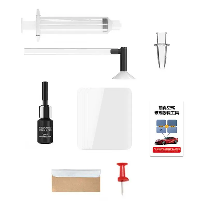 

Windshield Chip Repair Kit Glass Cracked Repair Kit Cracks Gone Glass Repair Automotive Glass Windscreen Tool For Fixing Chips