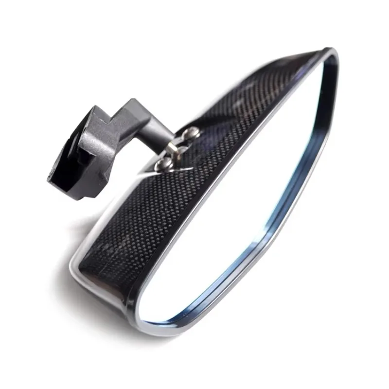 Small Universal Car Blue Tint Rear View Mirror 360 Degree Rotating Indoor Mirror