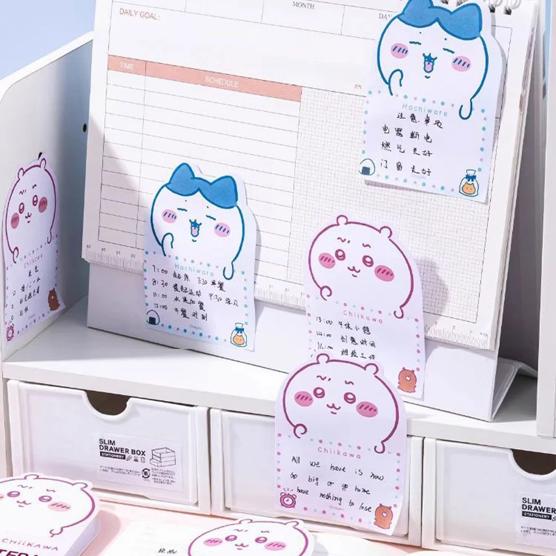 Anime Cute Chiikawa Special Shaped Note Pad Cartoon Usagi Hachiware Student Desktop Can Be Pasted Sticky Notes Stationery