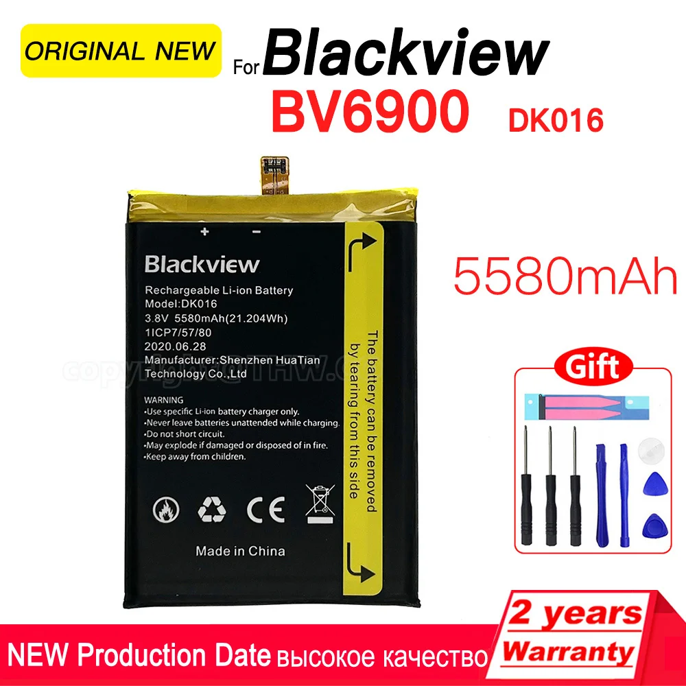 

100% Original Replacement DK016 5580mAh Phone Battery For Blackview BV6900 3.8V 21.204Wh Batteries Free gift With Track Number