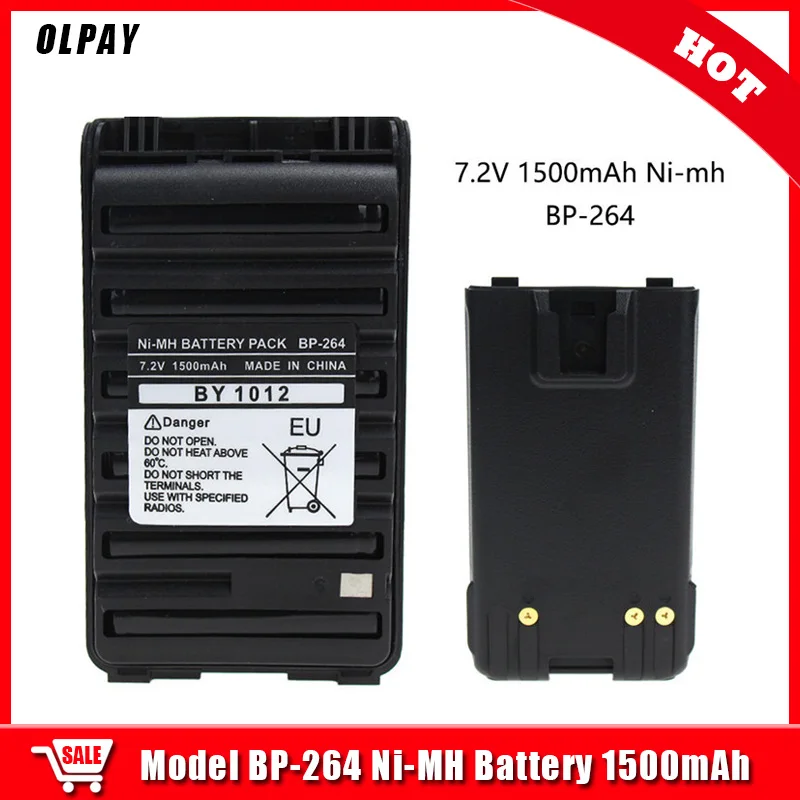 

Model BP-264 Battery 1500mAh Ni-MH Compatible with IC-T70A IC-V80 IC-U80 IC-F3101D IC-F3103D IC-F4101D BP265 BP-265 Radios Parts