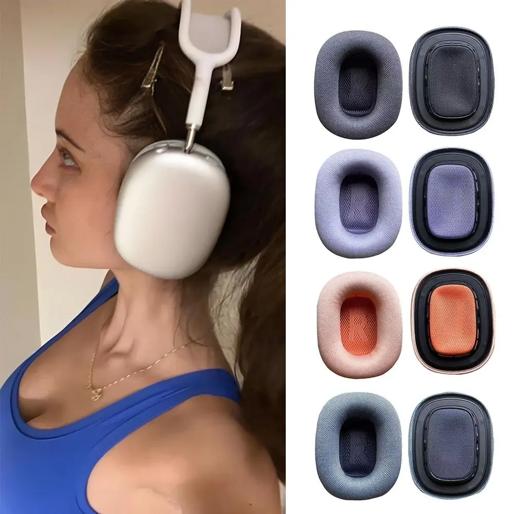 1Pair Cloth Ear Pads Replacement Noise-Cancelling Ear Cushion Headset Repair Headphone Protective Cover for Airpods Max Gen2