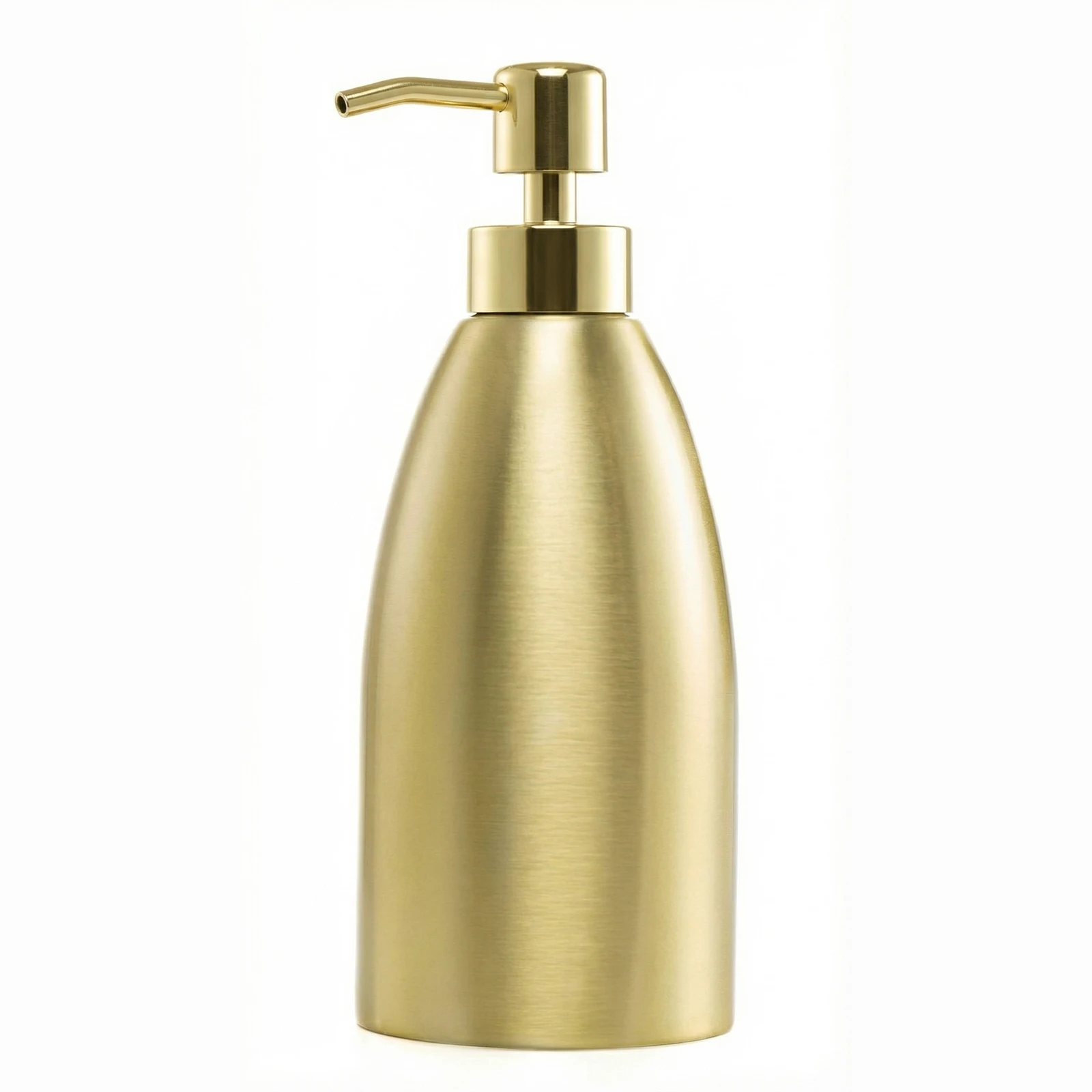 Gold 304 Stainless Steel Soap Dispenser 16oz Rust-Proof Liquid Soap Pump Bottle for Kitchen or Bathroom Countertop Hand Dish