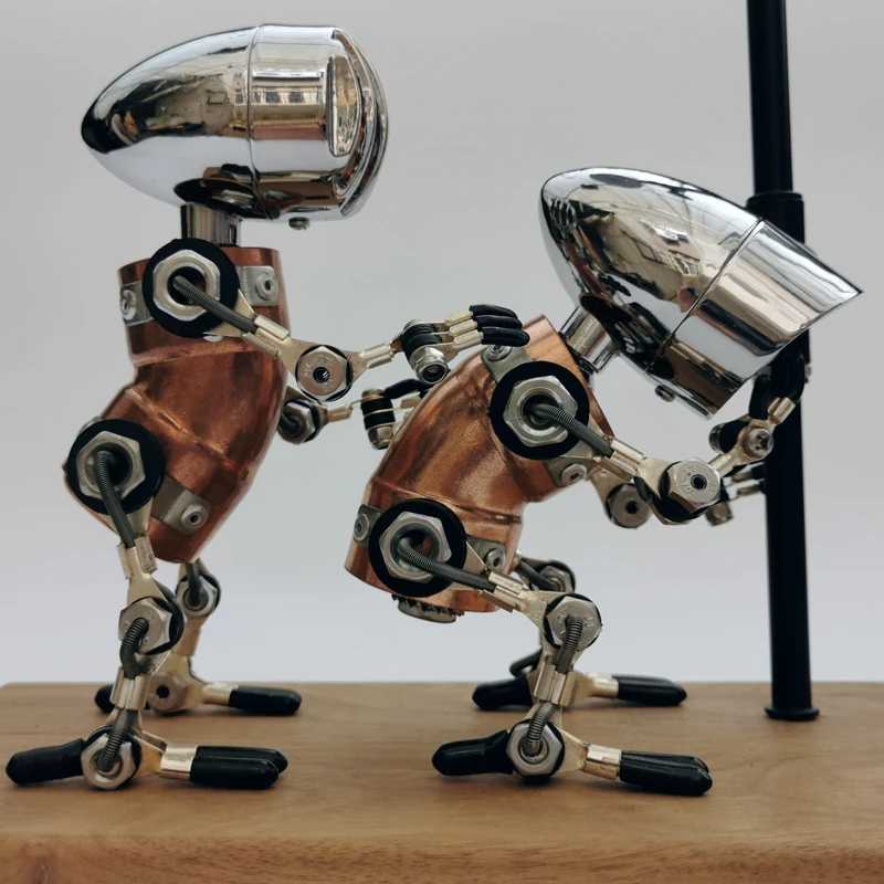 

Handmade industrial style metal punk robot desktop decoration sweet confession music art kit