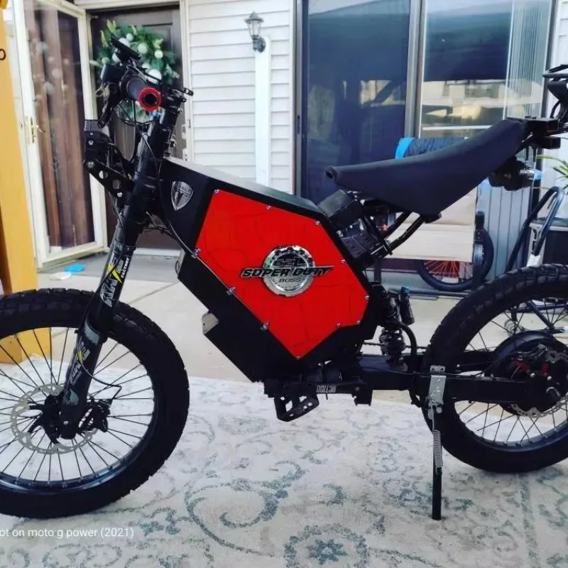 EU Warehouse 48 Volt 72 Volt 3000w 5000w 8000w 12000w 15000w Fat Tire Electric Dirty Bike with 2 seat