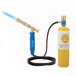 High Quality Pure Copper Welding Gun Welding Torch Butane Gas Torch 1300℃ Welding Equipment Brazing 1.5m Explosion-Proof Hose