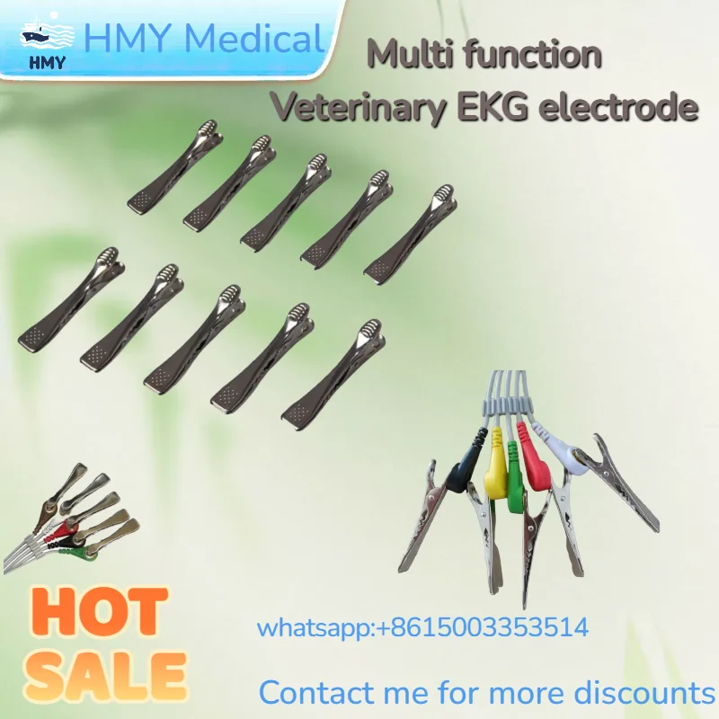 متعددة الوظائف EKG ECG كليب محول 10 قطعة قابلة لإعادة الاستخدام التمساح التمساح كليب لآلات المعدات الطبية الحيوانية البيطرية