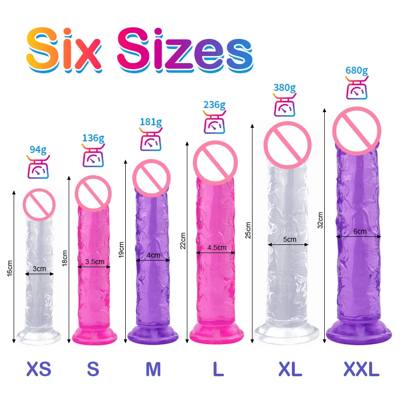 Dildo Big Jelly Realista para Mulheres, Brinquedos Sexuais Anais Eróticos, Clitóris Suave, Masturbadores Vaginais, Copo de Sucção Penis, Big Dick