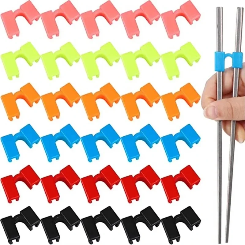 5/20PCS Training Chopsticks Replaceable Practice Chopsticks Plastic Non Slippery Heat Resistant Training Chopstick Left Hand