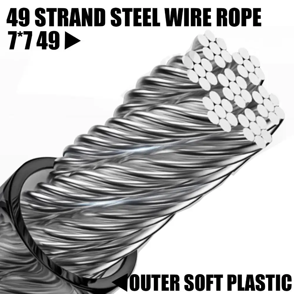 

Stainless Steel Fishing Lanyard Telescopic Hanging Buckle Fishing Safety Rope 1.5-3M Anti-drop Spring Rope Fishing