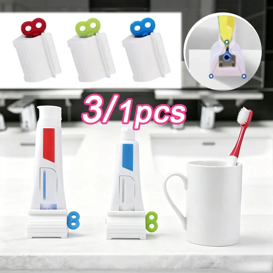 3/1pcs Toothpaste Rolling Tube Toothpaste Squeezer Multifunctional Toothpaste Seat Lazy Tube Press Tools Bathroom Accessories
