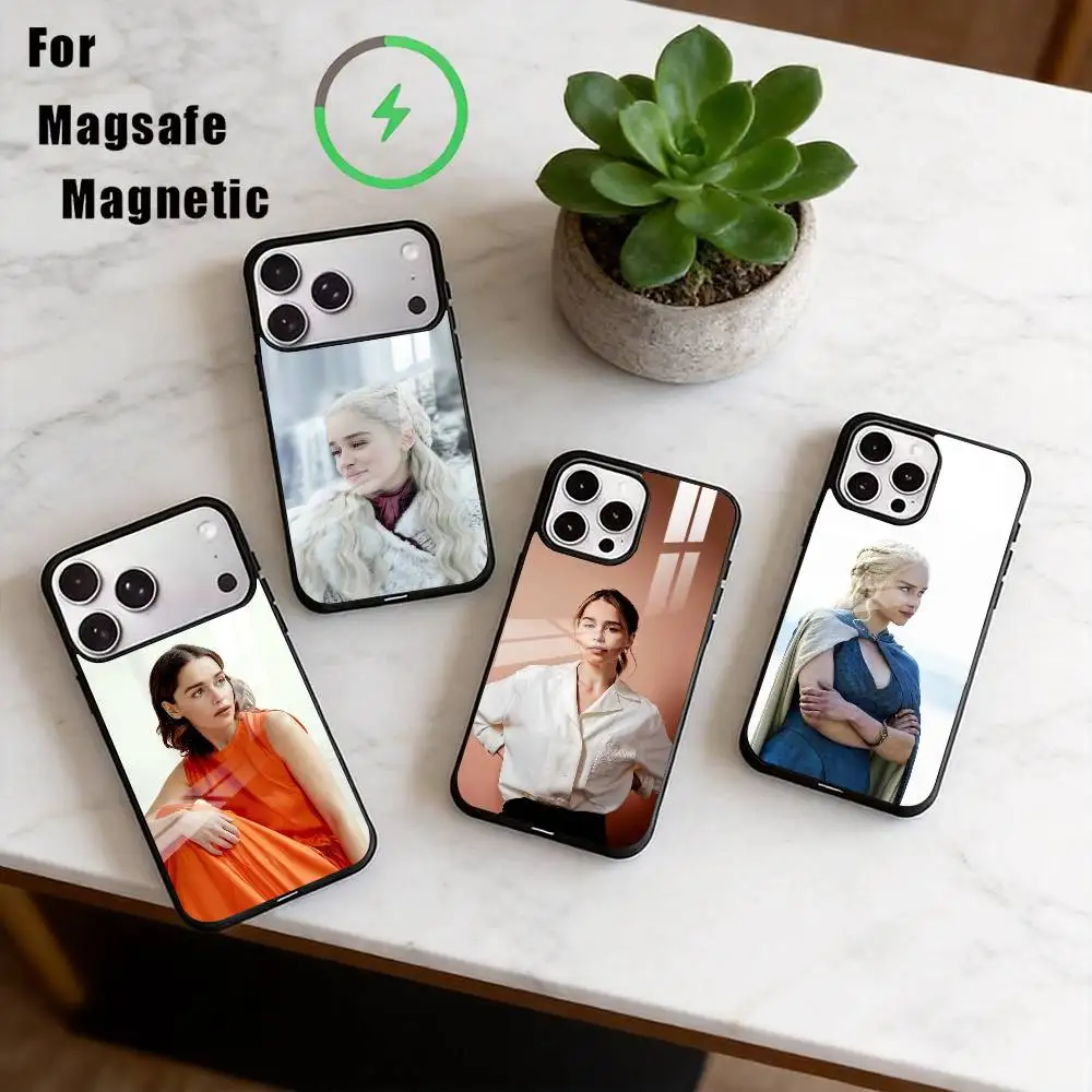 

Emilia Clarke Daenerys Phone Case For iPhone17,16,15,14,13,12,11 Plus,Pro Allows magnetic wireless charging