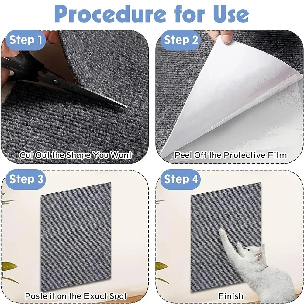 Akcesoria Skrobak dla kotów Friction Climbing Frats Cats Crawling Mat Anti-cats Scratch Sofa Protector Samoprzylepny dywan