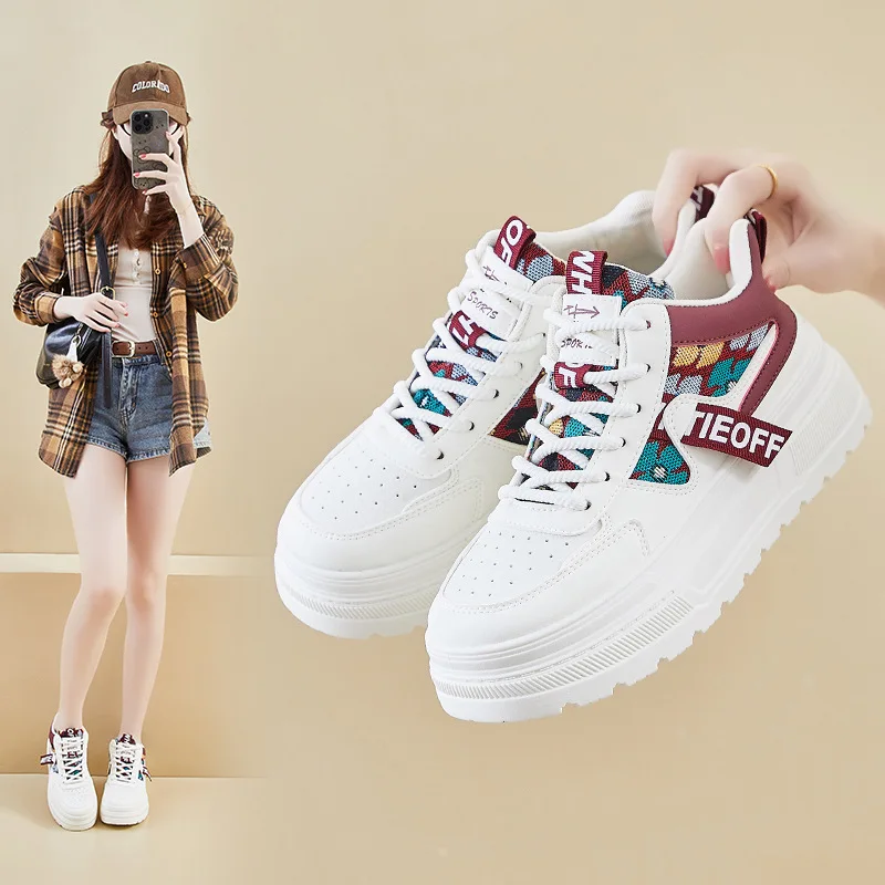 

Новые корейские высокие белые кроссовки на толстой подошве для увеличения роста, весна 2026, для спорта и отдыха