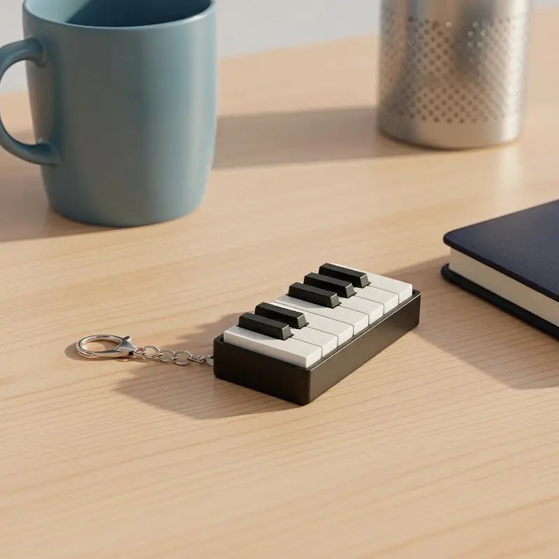 3D Printed Piano Keyboard Press Clicker Durable PLA Fidget Toy Mini Pocket Size for Travel Commute Stress Relief