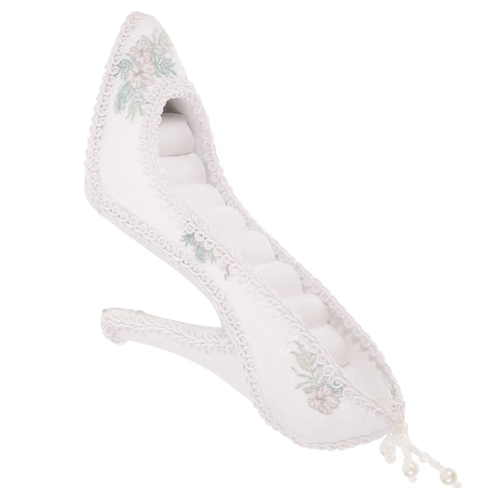 

Resin Cloth High Heel Jewelry Display Stand for Earrings Rings Storage Elegant Home Decor Jewelry Holder