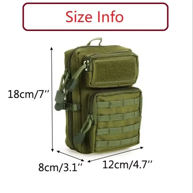 مقاوم للماء في الهواء الطلق التكتيكية مول الخصر حقيبة المشي لمسافات طويلة السفر حقيبة ظهر ذات حمالة الخصر حزم حقيبة كتف الحقيبة