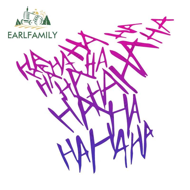 EARLFAMILY 13cm Hahaha Color-graded Car Stickers Interesting Waterproof Sun-proof Decal Trunk Motorcycle Bumper Car Graphics