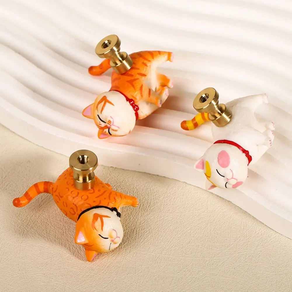 

Hardware Decor Resin Cat Shape Drawer Knobs Lovely Multipurpose Wall Hook Cartoon Creative Hanging Hooks Kids Bedroom