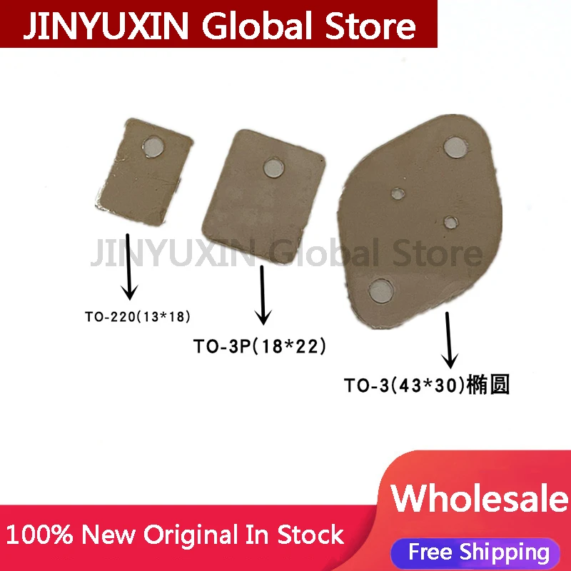 50Pcs TO-220 TO-3P TO-3 Elliptical Thermal Insulation Natural Transparent Mica Insulation Sheet In Stock Wholesale