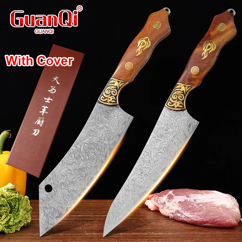 Kitchen Chef Butcher Knife Cleaver MeatVegetable Fruit Peeling Knife 67-layer VG10 Damascus Steel Wood Handle Cooking Tools