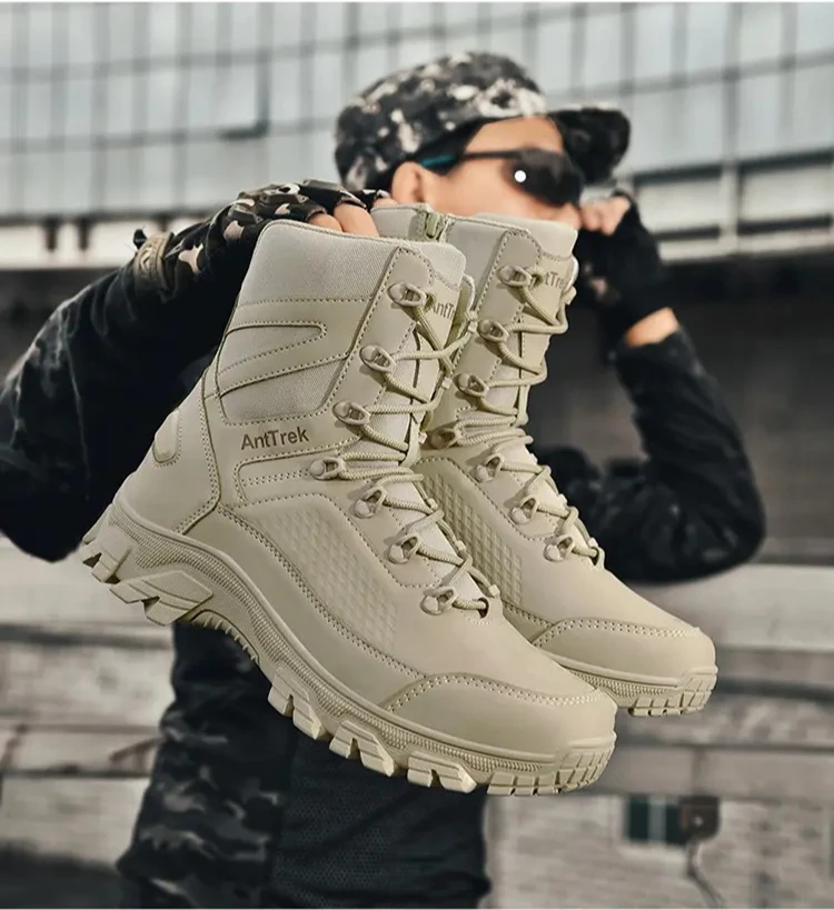

Men's Desert Combat Boots, Outdoor Anti-slip Tactical Boots, Hiking Desert Hunting Shoes, Work Safety Men's Boots,Off-road Boots