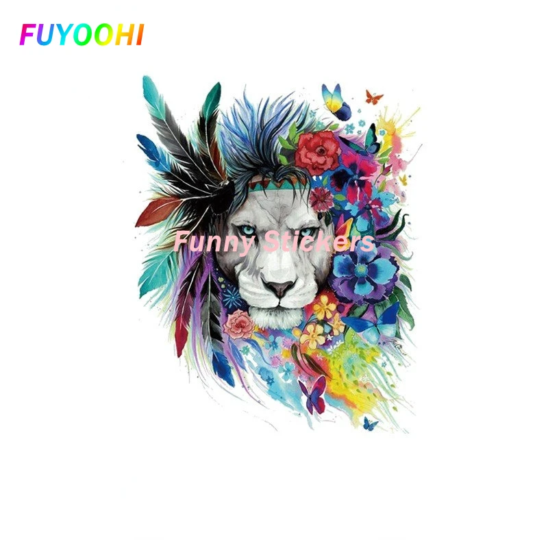 FUYOOHI Exterior/Protection Fashion Stickers Fashion Anime Simba King Lion Car Sticker Decal Decor Motorcycle PVC Stickers