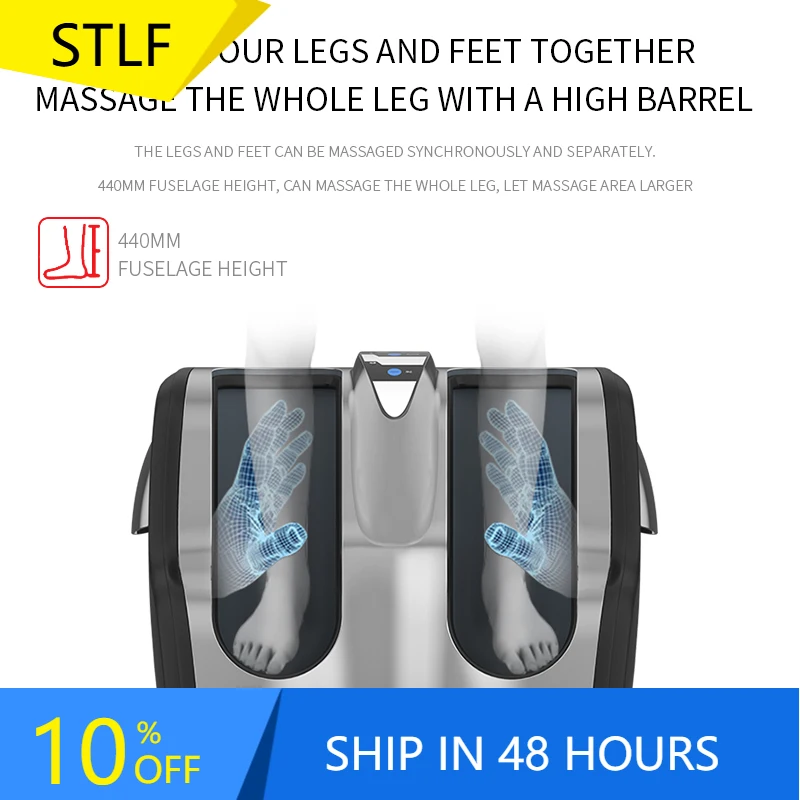 

STLFFactory Price New Style Foot Leg Massager Air Compression Kneading Pushing Leg Massage Machine