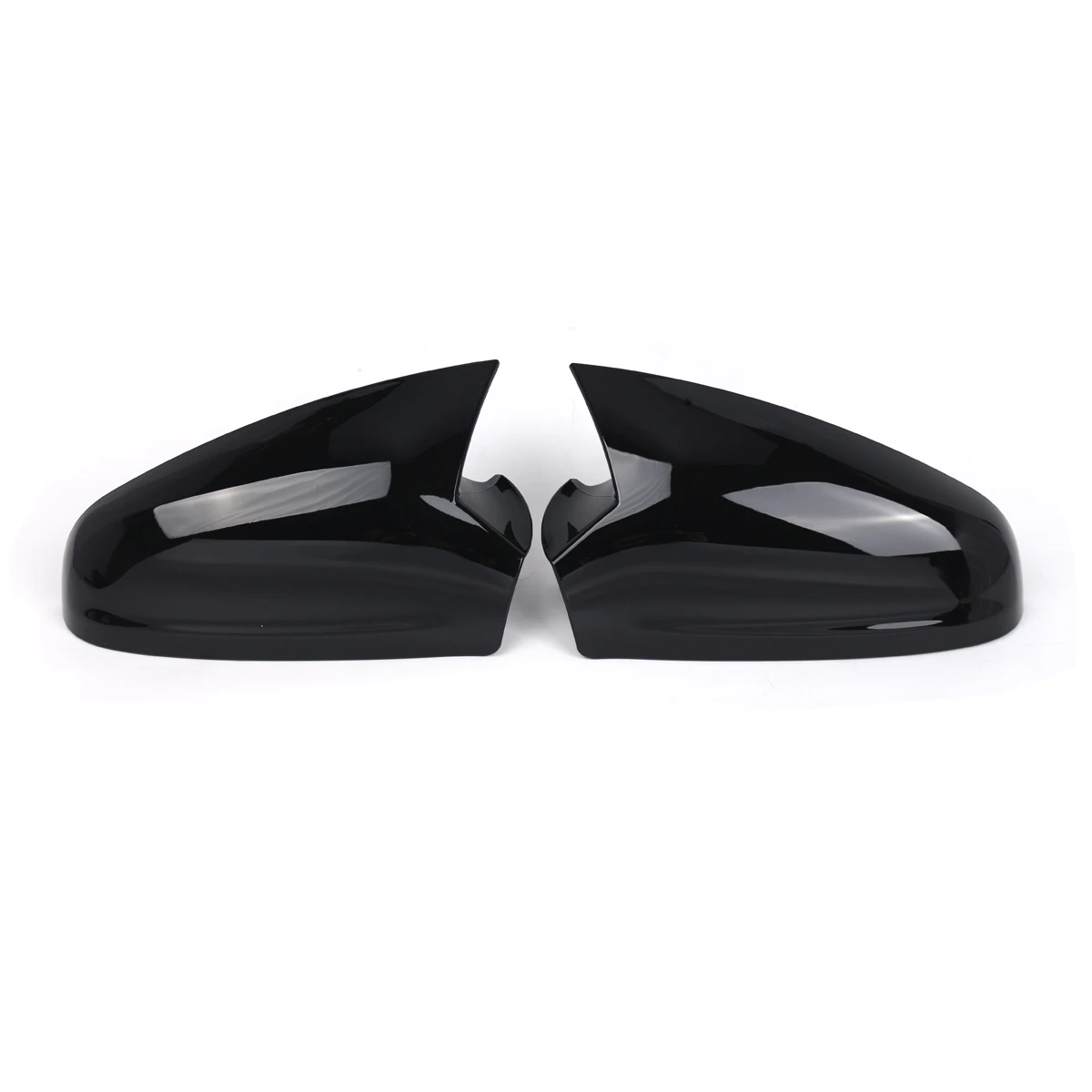 Cubierta de espejo retrovisor lateral para coche, tapas negras brillantes para puerta Vauxhall Opel Astra H MK5, 2004, 2005, 2006, 2007, 2008, 2009,